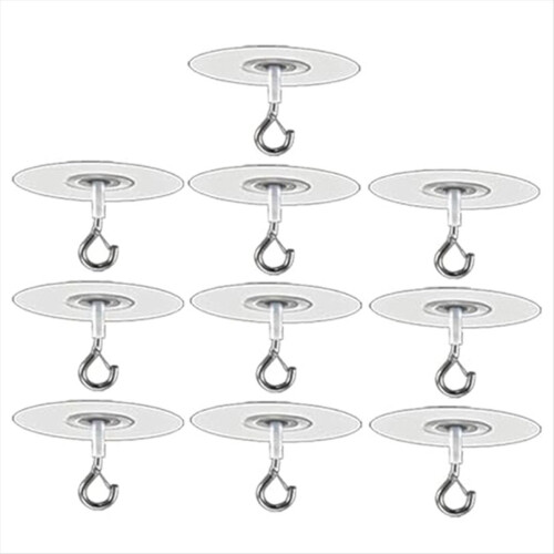 10Pcs Adhesive Ceiling Hooks for Popcorn Concrete