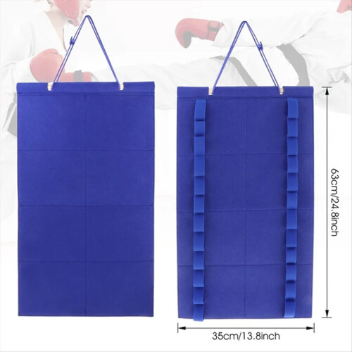 Blue 12 Belts Karate Black Belt Display Rack, Taek 1