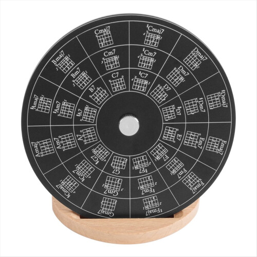 Guitar Chord Wheel, Melody Tool with Base for Lear