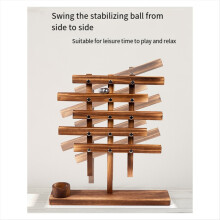 Wood Balancing Strategy Puzzle Marbles Family Boar