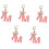 M Style Letter Keychain Cute Initial Handle Pendan 2