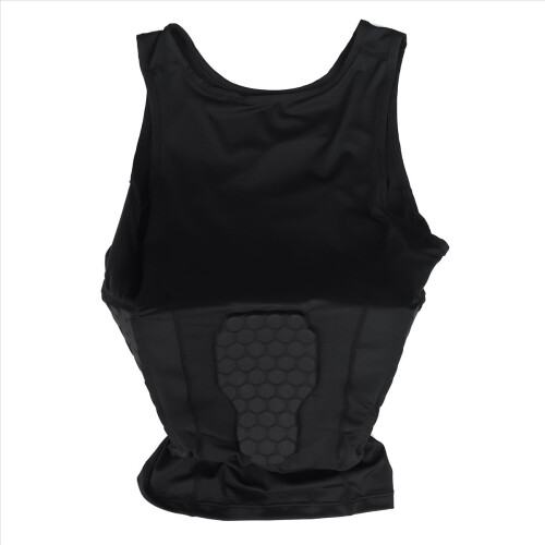 Men's Rib Protector Padded Vest Compression Shirt 1