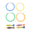 8 Pcs Underwater Swimming Pool Diving Rings, Throw 3