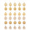 30Pcs Christmas Tree Decor High Qulity White Gold 3