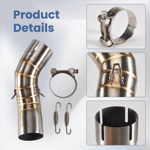 Motorcycle Motorbike Middle Exhaust Mid Link Pipe