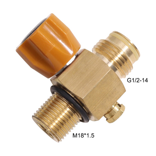 CO2 Tank Adapter,G1/2 14 M18X1.5 Refill Valve Adap 1