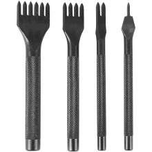 DIY Diamond Lacing Stitching Chisel Set Leather Kits, Leather Tooth Punching Tool 4mm 1/2/4/6 Prong