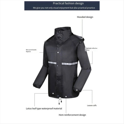 Men'S Raincoat Set Rainproof Mask Outdoor Work Hik 1