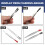 2 Pcs Rubber Tipped Tweezers Soft PVC Coated Flat 9
