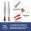 2 Pcs Rubber Tipped Tweezers Soft PVC Coated Flat 8
