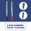 2 Pcs Rubber Tipped Tweezers Soft PVC Coated Flat 5