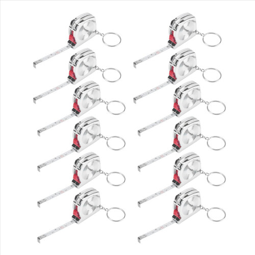 50 Pcs Keychain Tape Measure Functional Pocket Sma