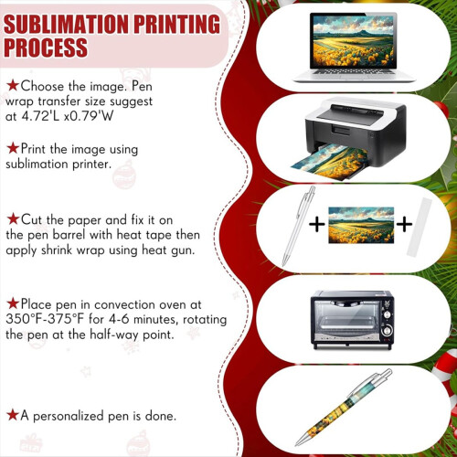 10Pcs Sublimation Pen Blank Heat Transfer Pens Bal 2