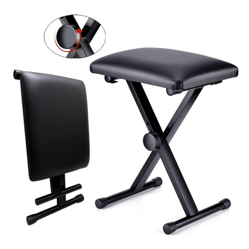 Keyboard Bench Adjustable Piano X-Style Foldable S 2