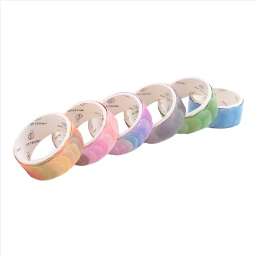6 Roll Morandi Dots Washi Tape Dot Stickers Circle 1