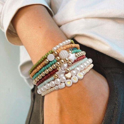3mm Glass Seed Beads for Bracelet Making, 24 Color 1
