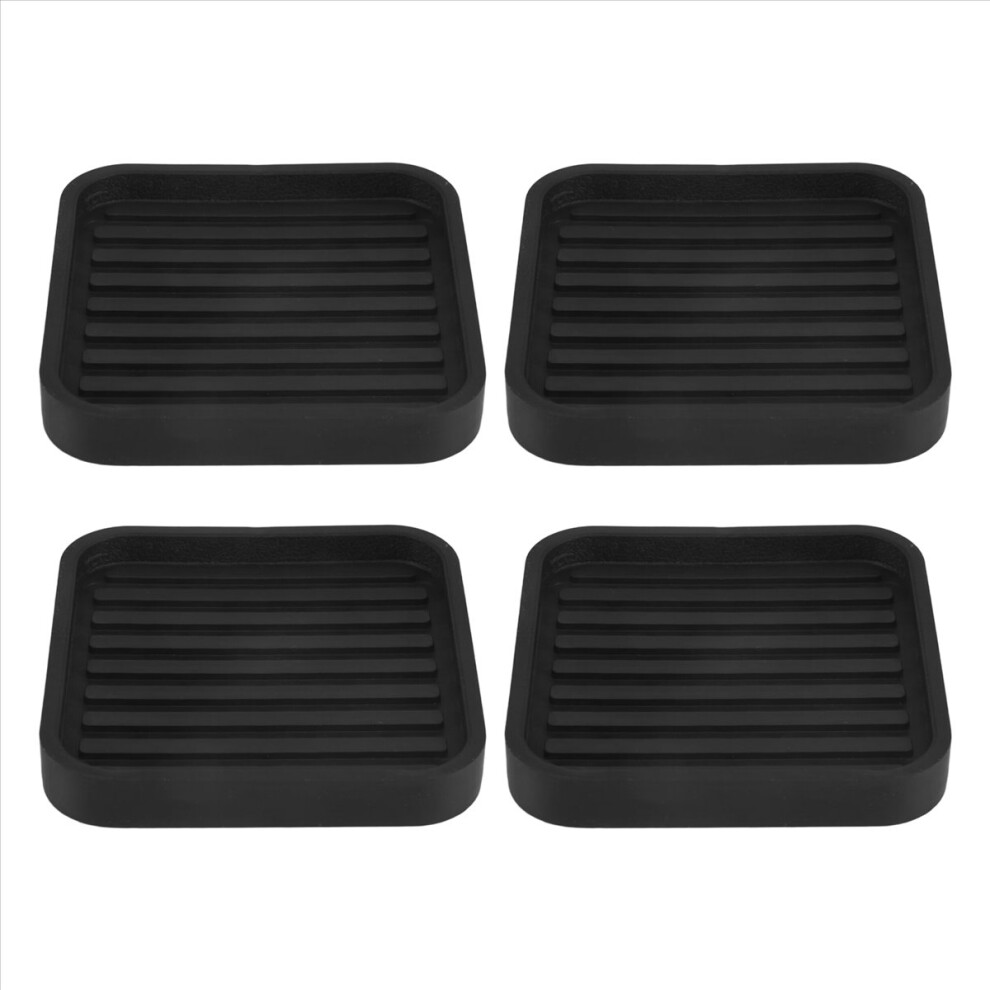 4Pcs Square Rubber Furniture Caster Cups Anti-Slid 4852351700650
