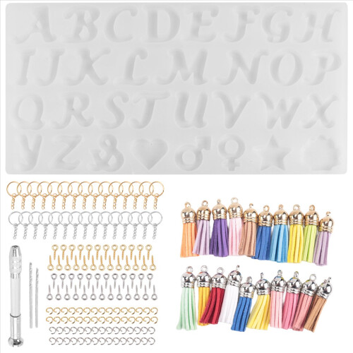 Reverse Letter Resin Mold Kit, Silicone for DIY, a