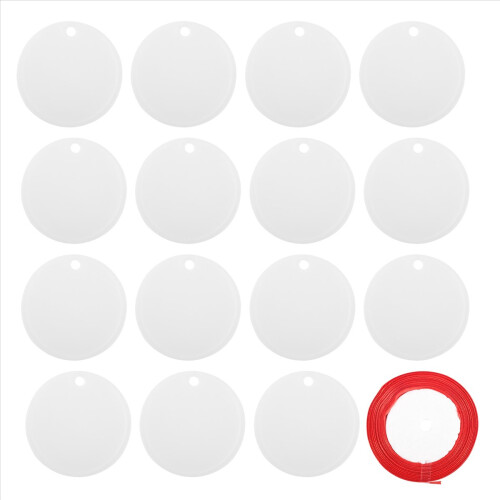 30Pcs Acrylic Blanks 2 Inch,Clear Circle Sheet wit 2
