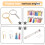Reverse Letter Resin Mold Kit, Silicone for DIY, a 9