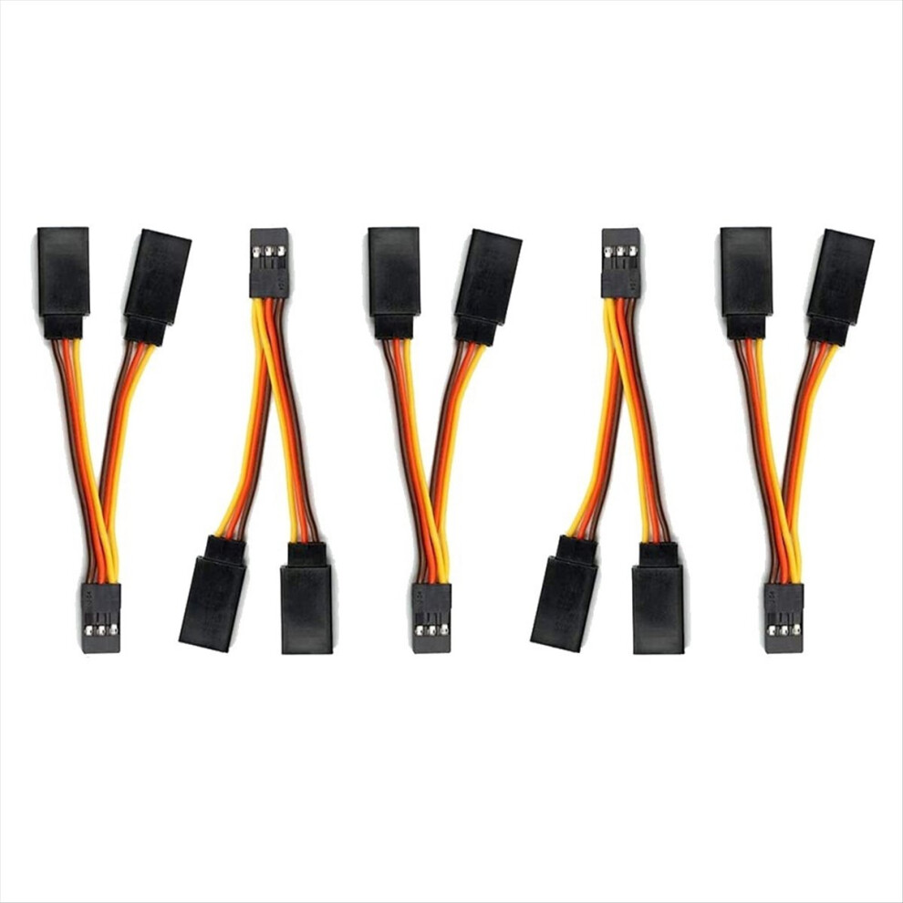 5 Pcs Jr/Futaba Style Servo 1 To 2 Y Harness Leads 4852351702647