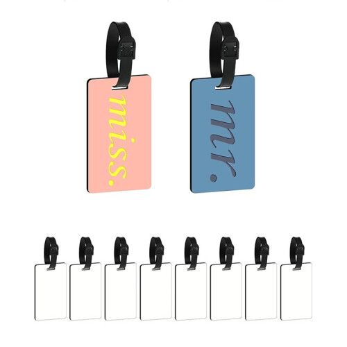 10PCS Sublimation Blank Luggage Tags Travel Bag Ba 2
