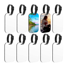 10PCS Sublimation Blank Luggage Tags White Travel