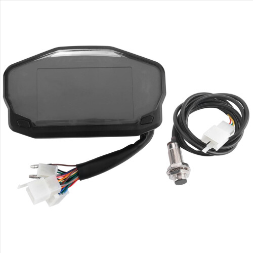 Motorcycle LED Speedometer LCD Digital Odometer Fu 1