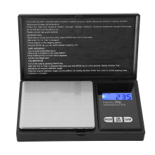 Precision Gram Scale Digital Pocket Gram Scale, High Accuracy Weighing Backlit LCD Display Portable Lightweight Design Stainless Steel Platform Tare F