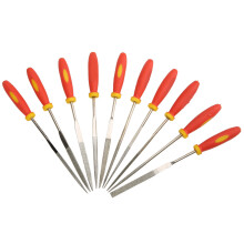 Mini Needle File Set Hardened Alloy Strength Steel, Precision Hand Tools with Ergonomic Designed Handle and Durable File Teeth for Shaping Soft Metal