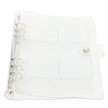 Refillable Binder With Clear Design Snap Button Closure 6 Ring Loose Leaf Binding Eco Friendly PVC Sturdy Stainless Steel Rings Easy To Handle For Tra