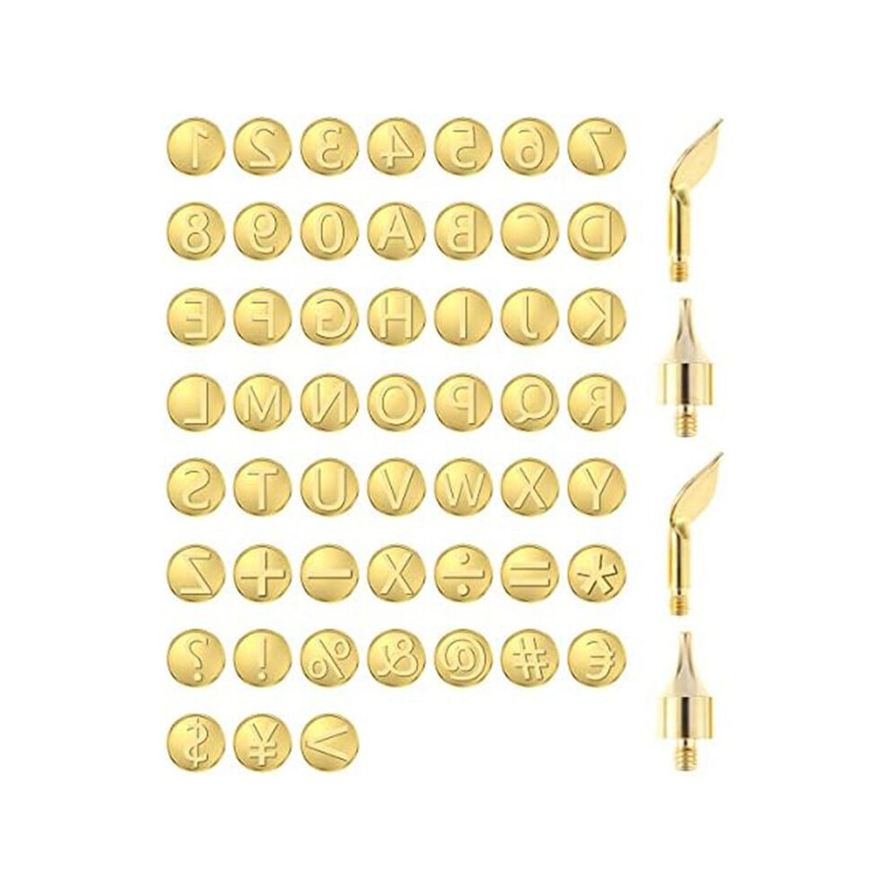 56Pcs Wood Burning Tip Set Letter Tool Including A 4852351718259