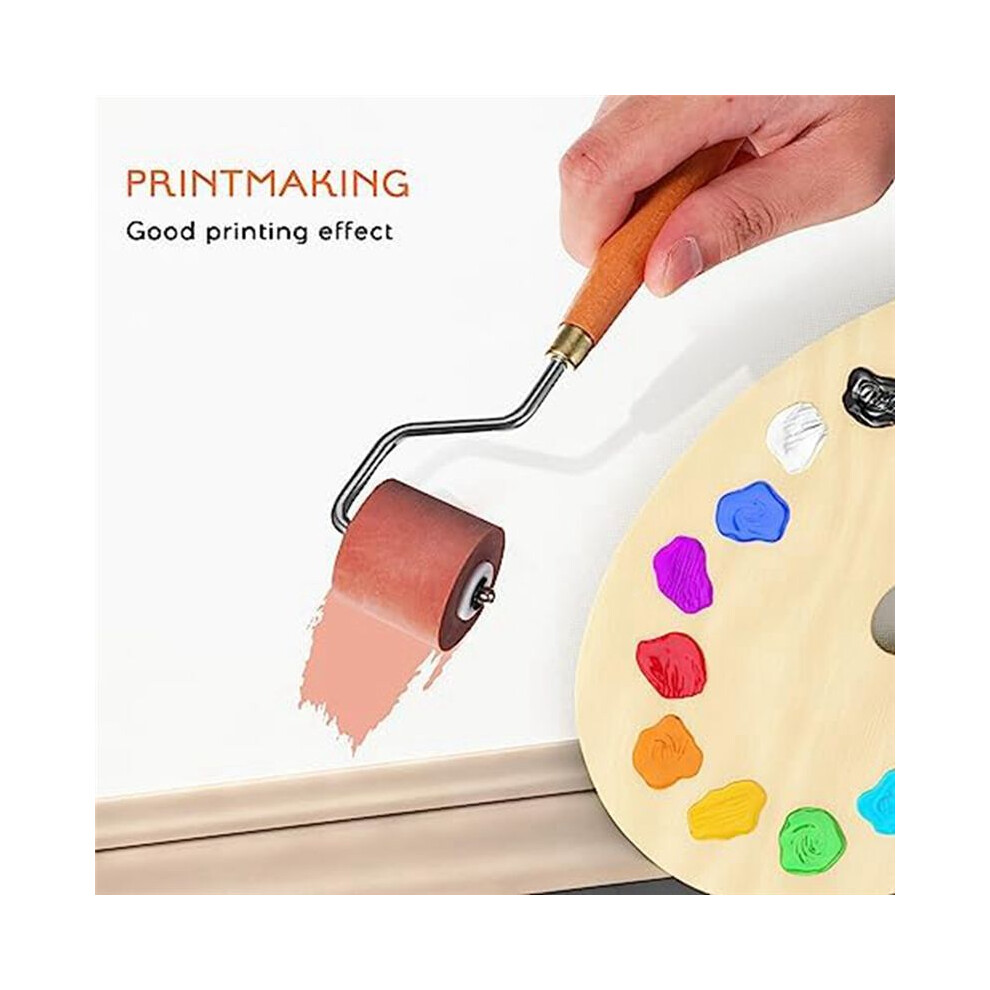 Printmaking Brayer Rubber Roller Paint Brush Ink A 4852351720573