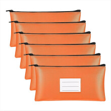 6PC Money Bags with Zipper Security Bank Deposit B