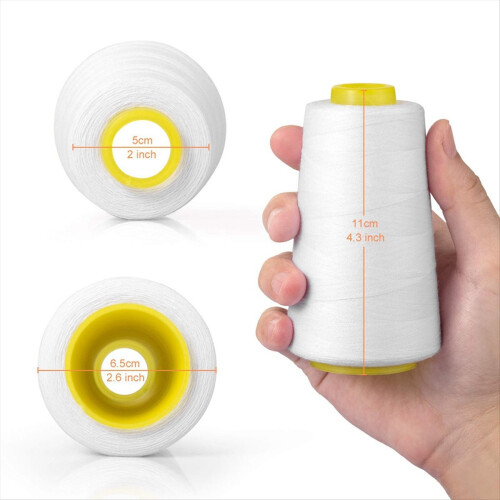 All-Purpose Black Thread for Sewing Polyester of 3 1