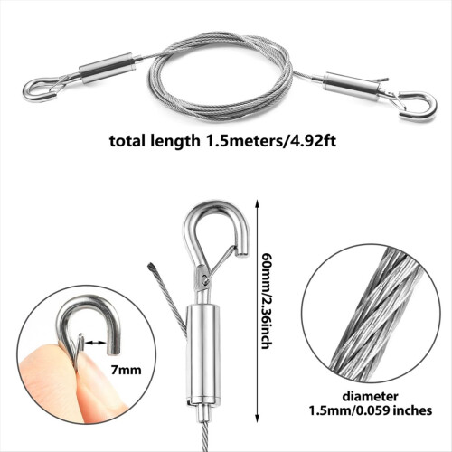 4Pcs Adjustable Picture Hanging Wire Kits Frame Ki 1