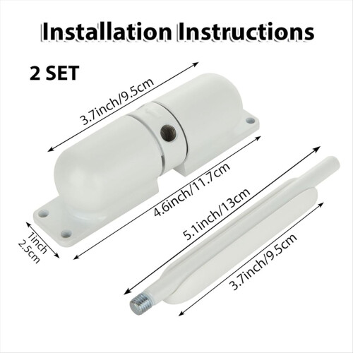 2PCS Automatic Spring Door Closer, Adjustable Clos 1