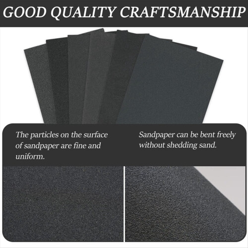 52Pcs Sandpaper Set 120-2000 Grit Sanding Paper Wa