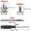 100 Pack Spikes and Studs 9.5MM for Clothing Metal 3
