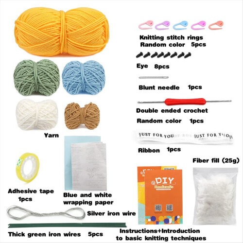 Crochet Kit for Beginners,Crochet Tigers Bouquet K 1