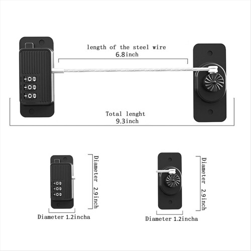 Refrigerator Lock (2 Pack), Heavy Duty Combination 1