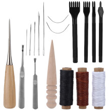 Leather Crafting Kit 18Pcs Sewing Tools for Denim Carpet Upholstery Overcoat