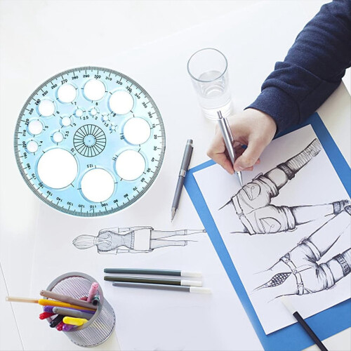 Multifunctional Geometric Ruler, Drawing Template 2