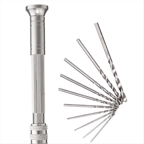 11Pcs Hand Twist Drill Set 0.5-2.0mm Woodworking P 2