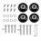 4Pcs Set Luggage Replacement Wheels 50mm with 6mm( 5