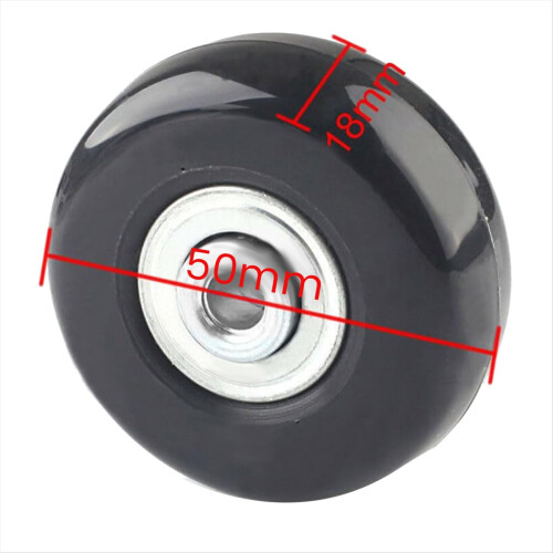 4Pcs Set Luggage Replacement Wheels 50mm with 6mm( 1