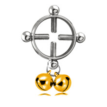 Stainless Steel Nipple Clip, Adjustable Metal Nipple Clamps Nipple Grips with Bell for Sensory Play, Weighted Nipple Clamps Non Piercing Nipple Clips