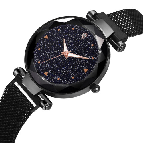 Κομψό Ιαπωνικό Ρολόι Quartz με Μηχανισμό και Σχέδιο Έναστρου Ουρανού, Ρυθμιζόμενο
