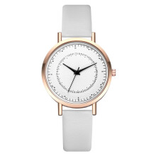 Dameklokke Fasjonabel Vanntett Analog Quartz Klokke Minimalistisk Tynn Design Komfortabel Lærrem Presis Tidtaking Enkel Eleganse Ever