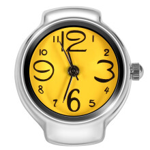 Ceas analogic cu inel pentru femei și bărbați, ceas elegant cu inel, cu mișcare precisă a cuarț și cifre arabe mari, design elegant, care se